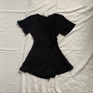 Black Wrap Romper